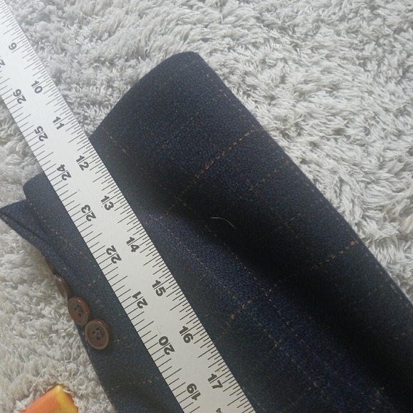 Nautica Wool Cashmere Blazer 41R Plaid Check Two Button Sport Coat Jacket Men's - Picture 8 of 9